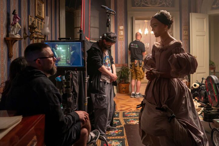 Robert Eggers on the set of Nosferatu